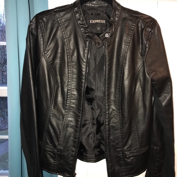 Express Jackets & Blazers - Express Black Leather Jacket